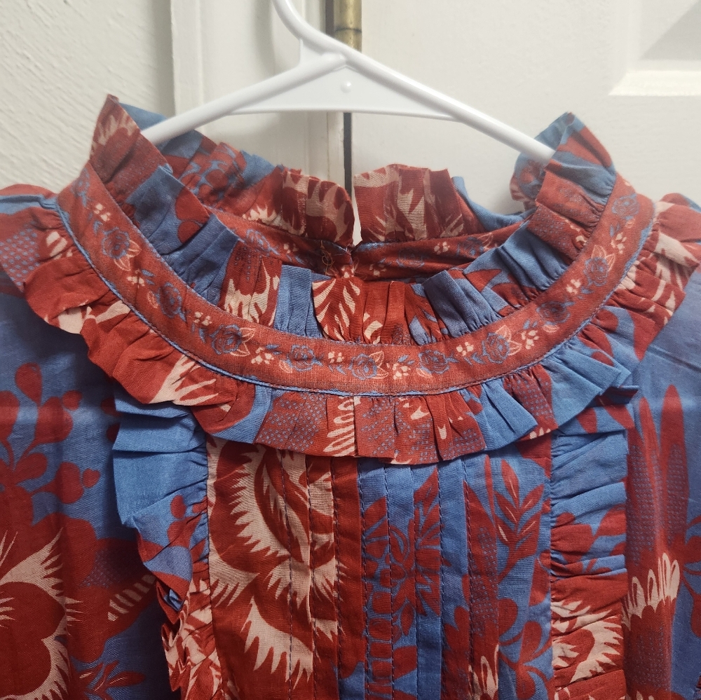 NWT FARM Rio Ruffle Blouse Size XL - Picture 3 of 7